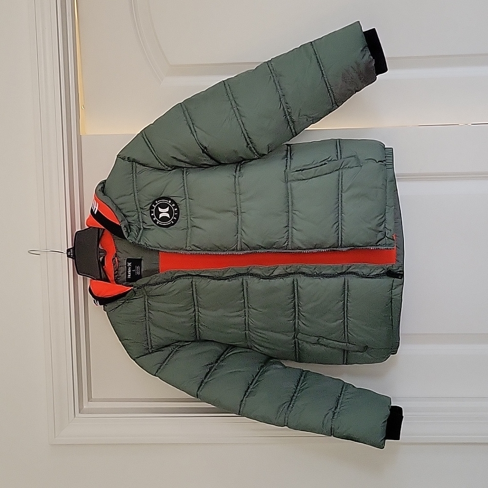 Boys (L) Hurley Hooded Puffer Jacket